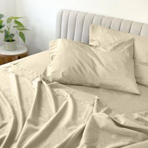 Odyssey Living Bamboo Blend Bed Sheet Set W/pillowcase King Beach