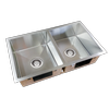 Everhard Stainless Steel Excellence Squareline Double Bowl