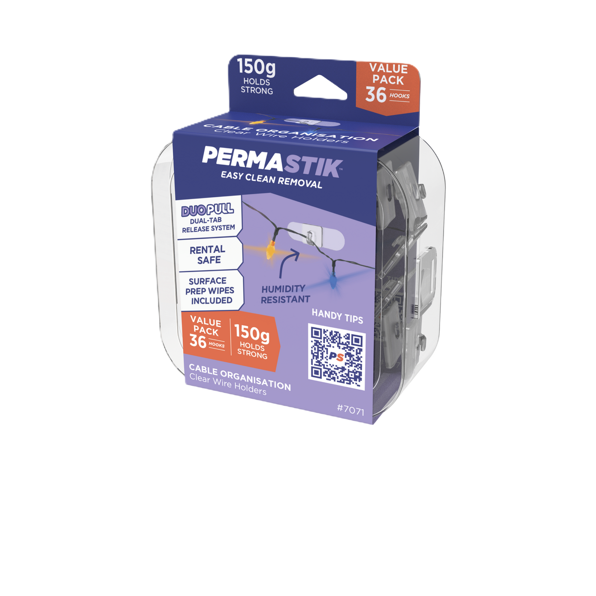 Permastik Clear Wire Holders - 36 piece Value Box - Bunnings Australia