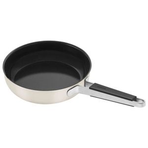 Zwilling Pure Stainless Steel Frypan Ceramic Non-Stick Coating 24cm Ivory