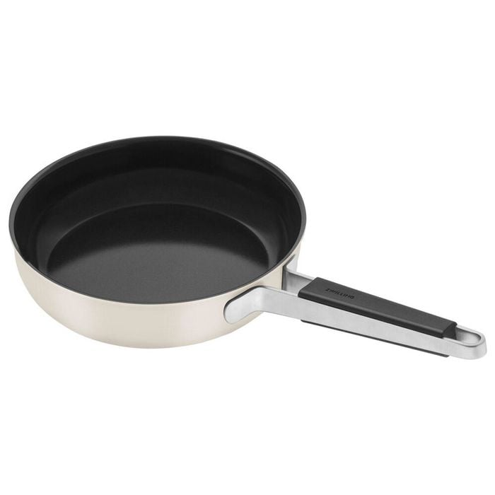 Zwilling Pure Stainless Steel Frypan Ceramic Non-Stick Coating 24cm Ivory