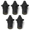 Elinz Trailer Plug 7 PIN Small Round Plastic Connector Adaptor Socket Car Caravan Boat 5x