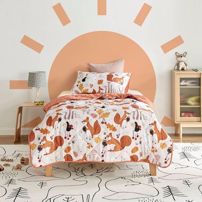 Jack & Ava Comforter Set Find a Squirrel Single Bed