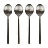 Argon Tableware Stainless Steel Dessert Spoons - 20cm - 4x Durable Rust Resistant Stainless Steel Dishwasher Safe Flatware Set