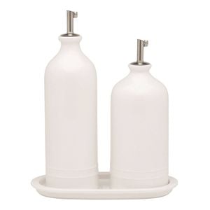 Ecology Signature Porcelain Kitchen Oil & Vinegar Set