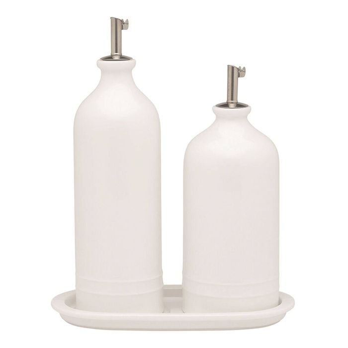 Ecology Signature Porcelain Kitchen Oil & Vinegar Set