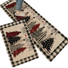 Lifebay Vintage Puffy Christmas Tree Pattern Mat | Non-Slip, Waterproof, Machine Washable Floor Mat