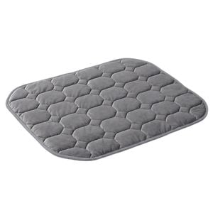 Giselle Weighted Lap Blanket 3.2KG Grey Crystal Velvet Quilted Glass Bead Fill for Sofa Office