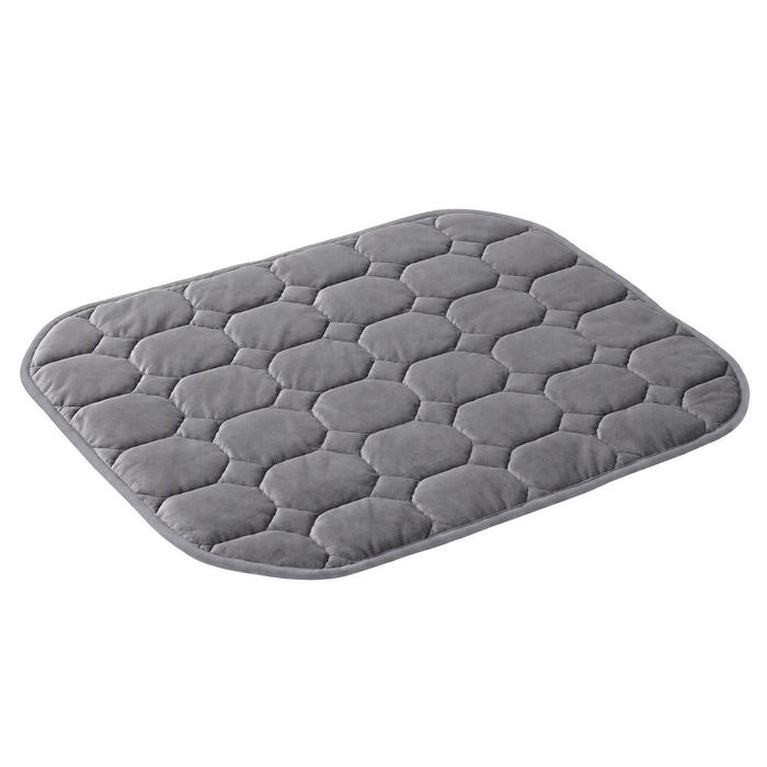Giselle Weighted Lap Blanket 3.2KG Grey Crystal Velvet Quilted Glass Bead Fill for Sofa Office