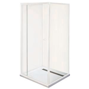 Rick McLean's 1180 x 880 x 2000mm White Smart Pivot Front And Return Shower Screen