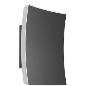 CLA Lighting Cristal LED Tri-CCT Exterior Curved Square Wall Light IP65 Dark Grey