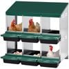 Advwin 6 Holes Chicken Nesting Boxes Metal Chicken Egg Laying Box Egg Collection
