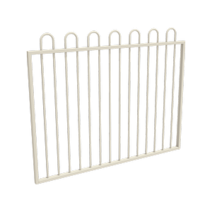 ProtectorAl 1201 - 1500 x 1200mm Surfmist Aluminium Garden Gate Loop Top