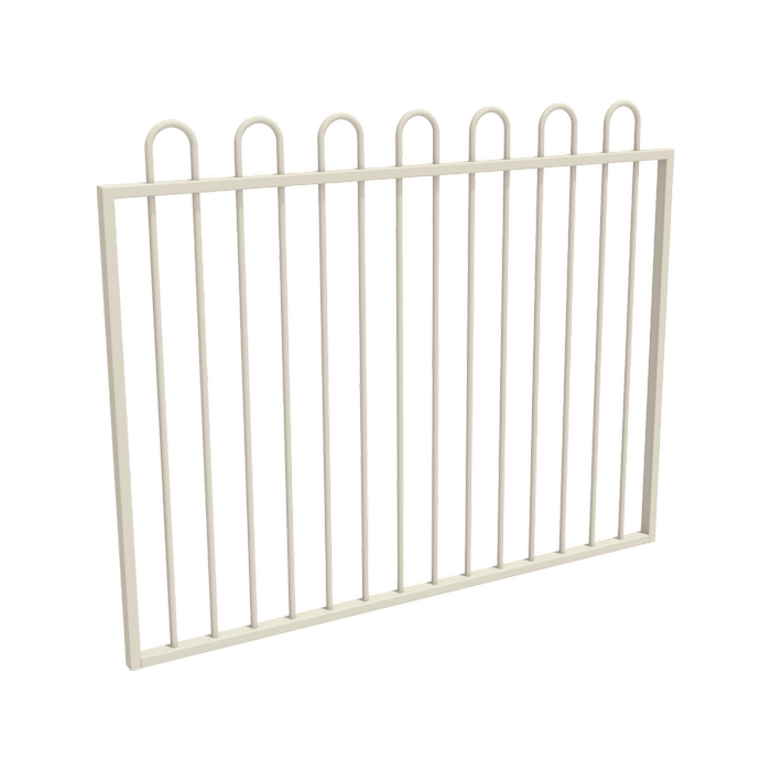 ProtectorAl 1201 - 1500 x 1200mm Surfmist Aluminium Garden Gate Loop Top
