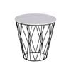 Modern Furniture DARBY Side Table Marble 50cm - White