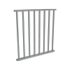 ProtectorAl 0350 – 0900 mm W x 950 mm H Palladium Silver Aluminium Flat Top Square Picket Balustrade Panel