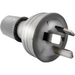 HPM 10 Amp 3 Pin Plug Top - Grey