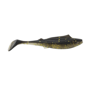 Berkley PowerBait 3" Nemesis Paddletail Soft Plastic Fishing Lure Black Gold Glitter