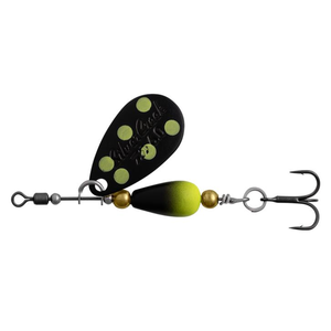 Daiwa Silver Creek 3.0g Spinner Blade Fishing Lure Black / Chartruse Dot