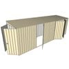 Build-a-Shed 1.5 x 6 x 2m Single and Double Hinged Side Door Skillion Shed - Cream