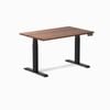 Desky Dual Sit to Stand Walnut Hardwood Desk 120x75cm Matte Black Frame