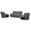 Anderson 1+1+2 Seater Fabric Electric Recliner Sofa Lounge Chair Set Latte Light Grey