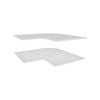 Lugna 900 x 380mm White Corner Adjustable Shelf - 2 Pack - White