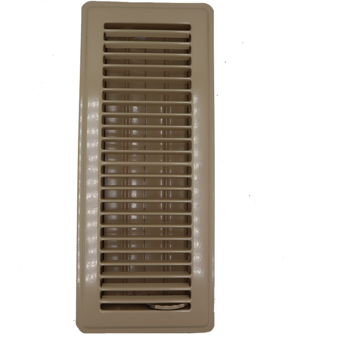 Accord 10 x 30cm Light Beige Metal Louvered Floor Vent