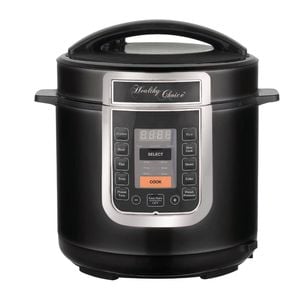 Healthy Choice 6l Electric Slow & Pressure Cooker (black/silver) 8 Programs, 1000w