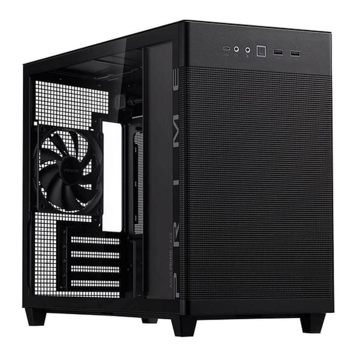 Asus Prime Ap201 Tempered Glass Micro-atx Computer Case - Black [ap201 Asus Prime Case Tg]