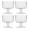 4pc Ecology Classic Timeless Soda Lime Glass Dessert Bowls 10cm Clear