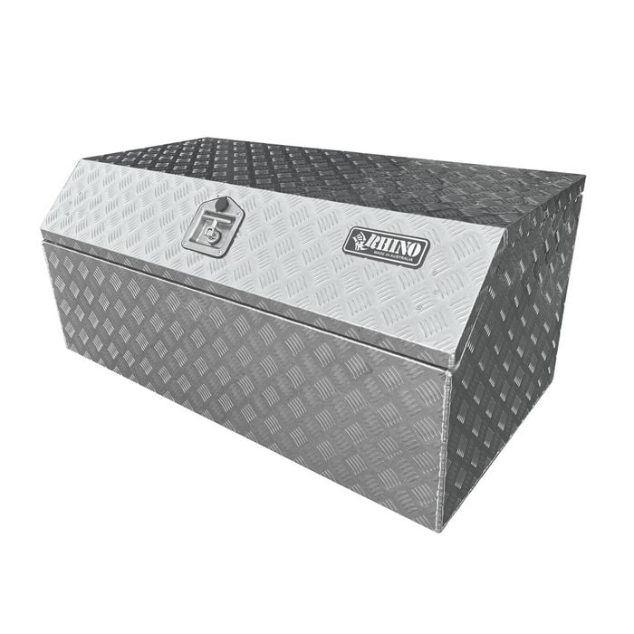 Rhino 1110 x 600 x 475mm Aluminium Checkerplate Tool Box