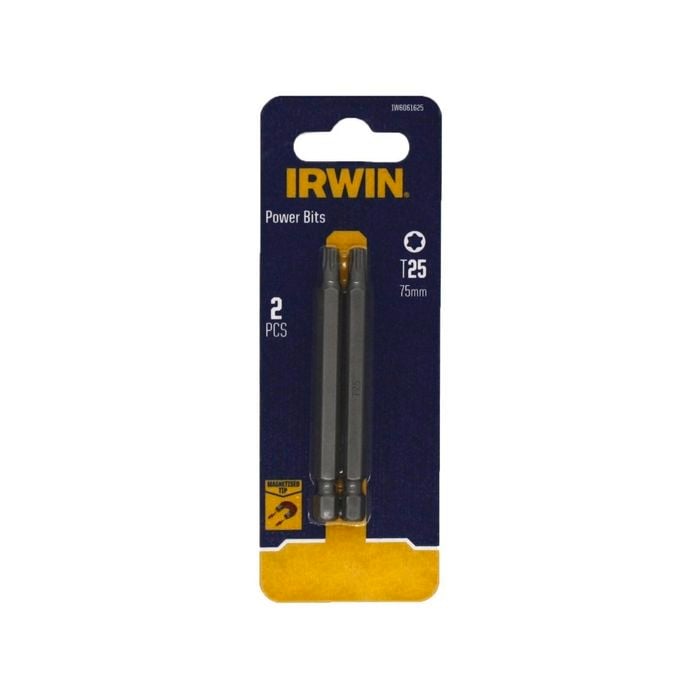 IRWIN 75mm T25 Magnetic Fastening Bits - 2 Pack