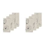 2x 4pc Ecology Cotton/Linen Feast Napkins 45x45cm Flax