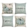 Catzon 4 Pcs Linen Throw Pillow Covers Autumn for Home