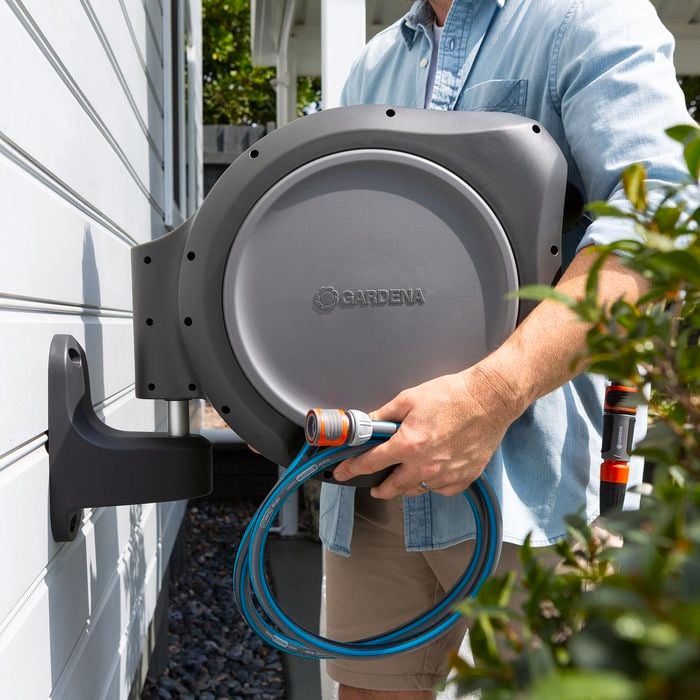 GARDENA 30m Roll Up Retractable Hose Reel Bunnings Australia
