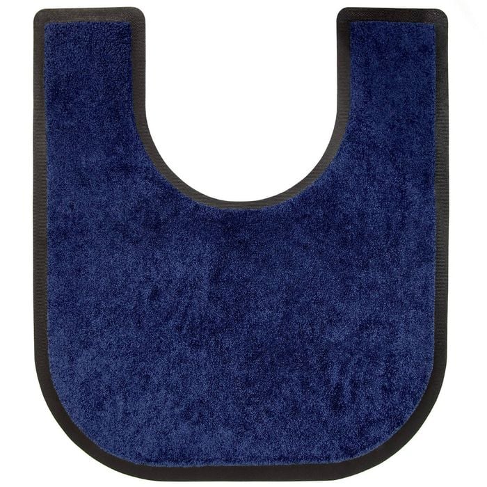 BetterLiving Toilet Surround Mat, Navy Blue, 74x66 cm with Cut Out