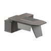 Modern Furniture MADDOK Executive Desk with Right Return 200cm - Chocolate&Grey