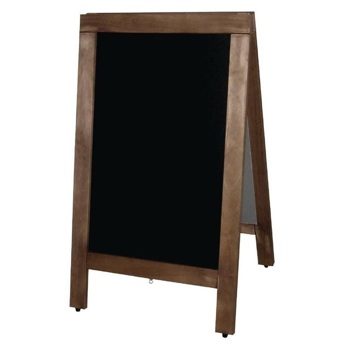 Olympia Pavement Board A-frame Wood Double Sided Black Frame 500 X 850mm Blackboard Menu Sign