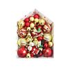 Catzon 72 Pcs Christmas Ball Ornaments with Multi Cute Shapes for Party Wedding Holiday-Set 2