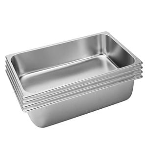 SOGA 4X 1/1 GN Pans Stainless Steel 15cm Deep