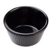 Coucou Melamine Fluted Ramekin Classic Black 90ml Commercial Kitchen Storage Tableware