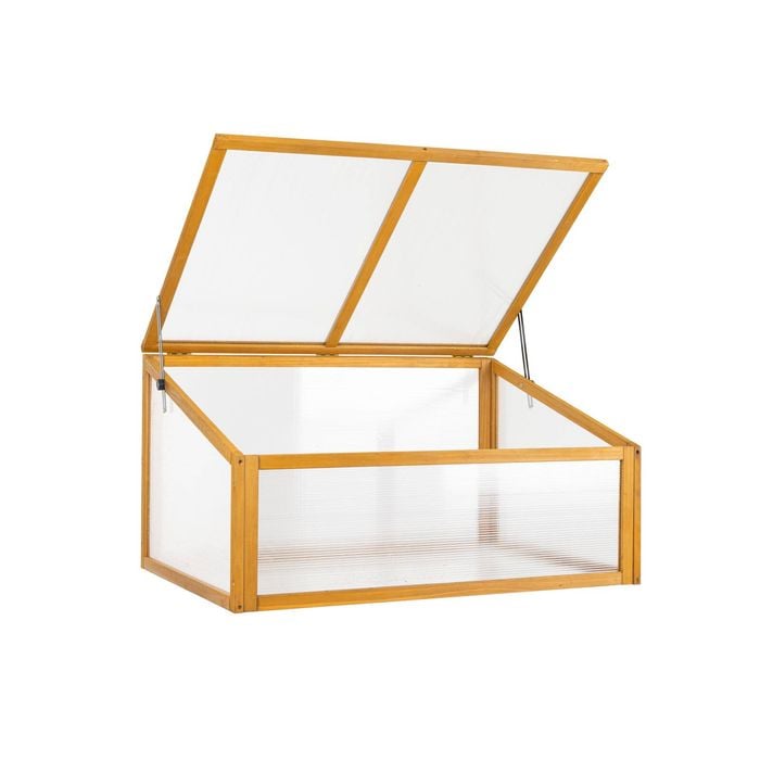 Backyard Farmer Timber Cold Frame Greenhouse