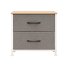 Foret Chest Of 2 Drawers Storage Cabinet Tower Dresser Fabric Lowboy Organizer