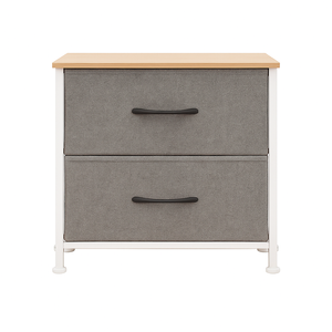 Foret Chest Of 2 Drawers Storage Cabinet Tower Dresser Fabric Lowboy Organizer