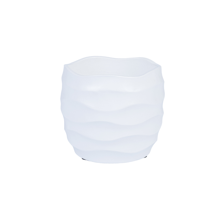 Astin Sinclair 250 x 220 Medium White Wavy Pot
