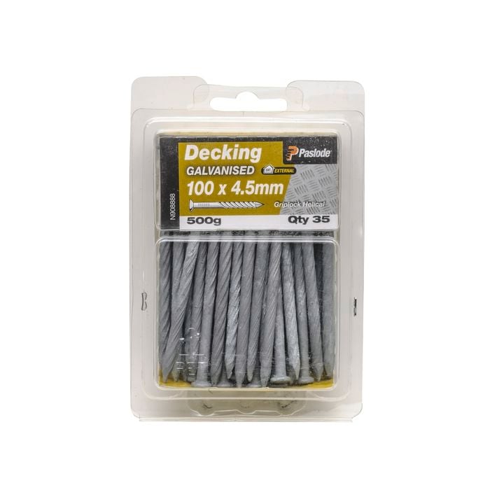 Paslode 100 x 4.5mm 500g Galvanised Griplock Nails - 35 Pack