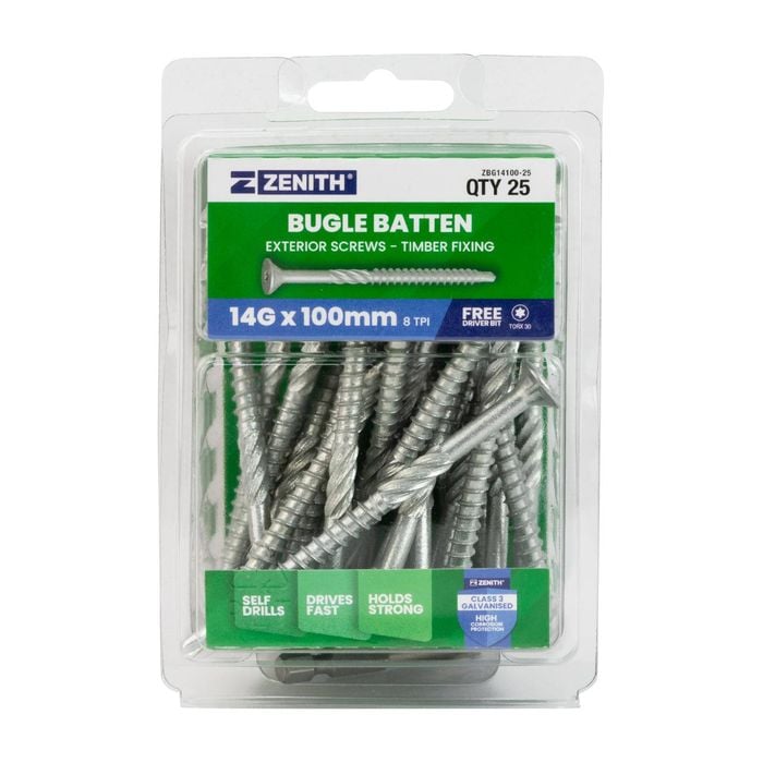 Zenith 8 - 10 x 100mm Treated Pine Countersunk Head Screws - 50 Pack