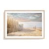 Artey | Sandy Beach, Morning - Framed Print - Natural Frame - 65 x 85cm