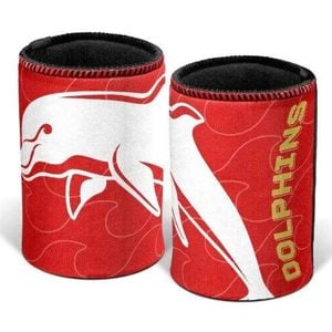 NRL Stubby Can Cooler - Dolphins - Drink - Rubber Base